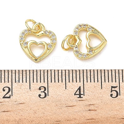 Brass Micro Pave Cubic Zirconia Pendants KK-I379-15G-04-1
