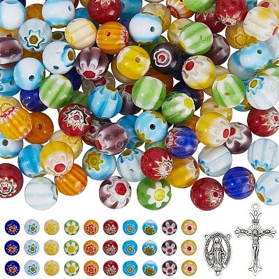 DIY Rosary Bead Jewelry Making Finding Kits DIY-SC0031-64-1