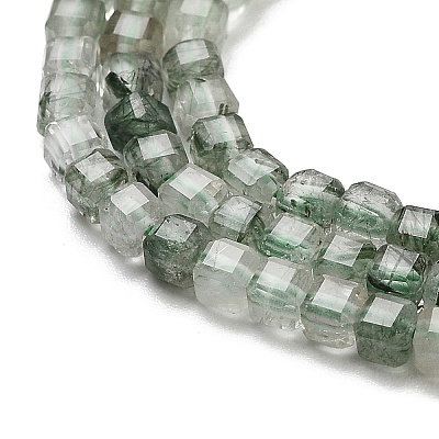 Natural Green Rutilated Quartz Beads Strands G-H042-B13-01-1