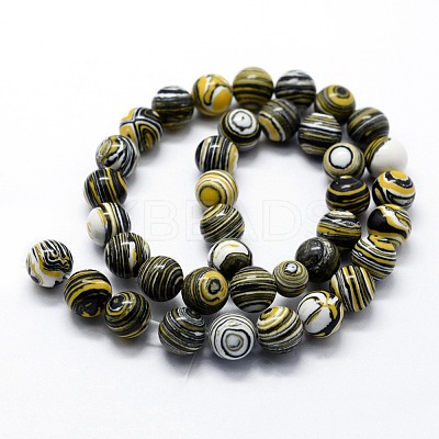 Synthetic Malachite Beads Strands G-A186-C-02-1