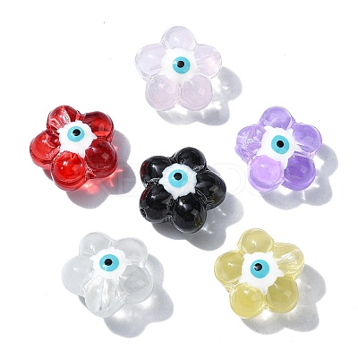 30Pcs 6 Colors Transparent Glass Beads GLAA-CJ0002-62-1