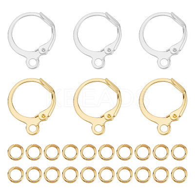 200Pcs 2 Colors Brass Leverback Earring Findings FIND-AR0004-93-1