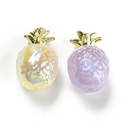 Iridescent Plating Acrylic Beads MACR-K353-25G-1