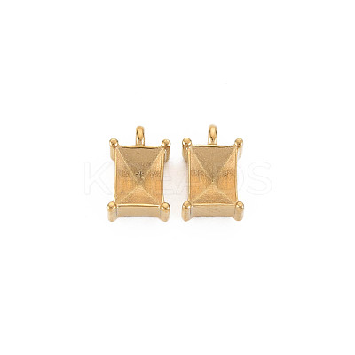 Ion Plating(IP) 304 Stainless Steel Pendant Rhinestone Settings STAS-N097-211LG-1