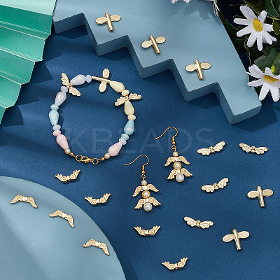 80Pcs 4 Style Rack Plating Alloy Beads FIND-CA0004-37-1