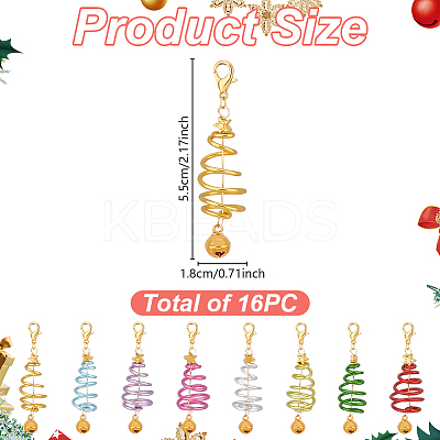 Aluminum Wire & Alloy Pendant Decoration HJEW-GO00041-1