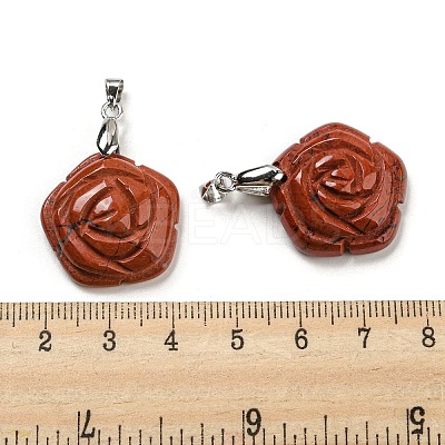 Natural Red Jasper Carved Pendants G-I319-02P-A05-1