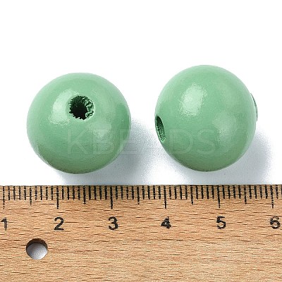 Wood Large Hole European Beads WOOD-D027-01H-1