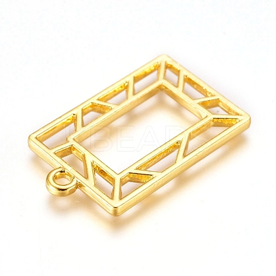 Zinc Alloy Open Back Bezel Pendants PALLOY-D199-07G-1