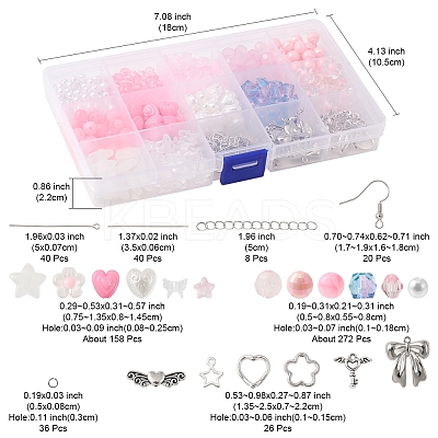 DIY Pink Earring Making Kit DIY-FS0004-78-1