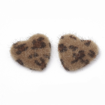 Faux Mink Fur Covered Cabochons WOVE-N006-12B-1