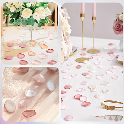 Polyester Artificial Rose Flower Petals AJEW-WH20067-107F-1