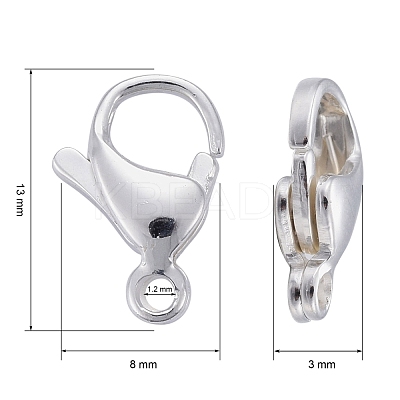 304 Stainless Steel Lobster Claw Clasps X-STAS-E464-21A-S-1