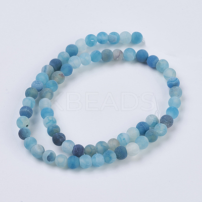 Natural Weathered Agate Beads Strands X-G-G589-6mm-14-1