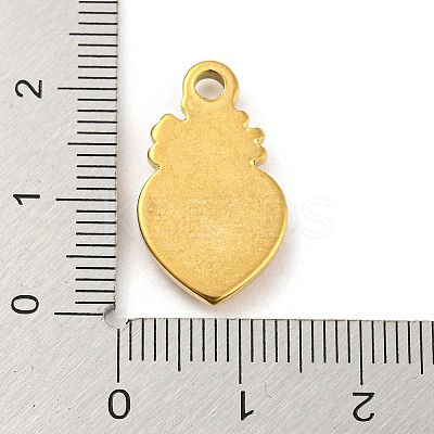 304 Stainless Steel Pendants STAS-C082-07G-1