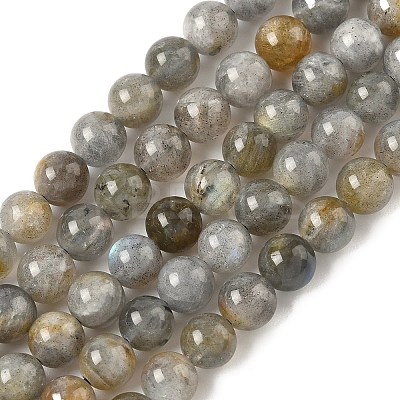 Natural Labradorite Beads Strands G-U017-6mm-01-A-1