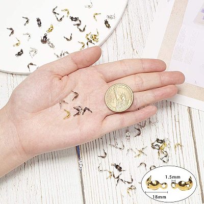 Brass End Bead Tips Knot Covers KK-PH0036-02-1