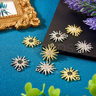 8Pcs 4 Color Alloy Pendant FIND-TA0003-31-1