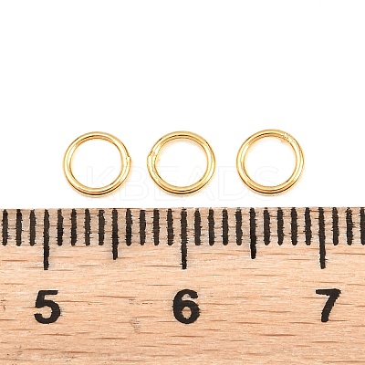 Brass Closed Jump Rings KK-D257-01G-04-1