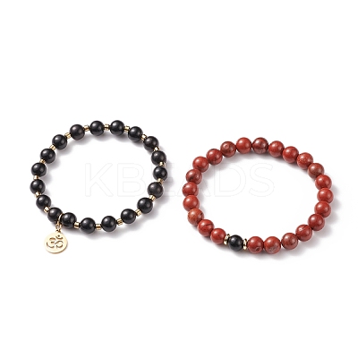 Beaded Stretch Bracelet Sets BJEW-JB08345-1