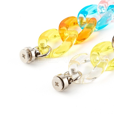 Acrylic Curb Chain Phone Case Chain HJEW-JM00504-03-1