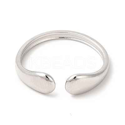 Non-Tarnish 201 Stainless Steel Open Cuff Ring RJEW-E063-44P-1