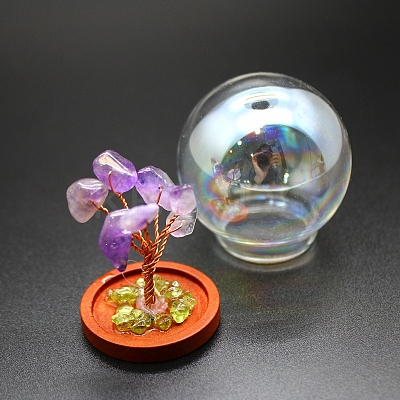 Natural Amethyst Chips Tree Decorations PW-WG66061-06-1