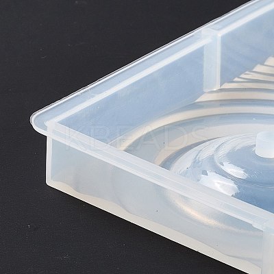 DIY Square Ripple Effect Display Base Silicone Molds DIY-C055-02-1
