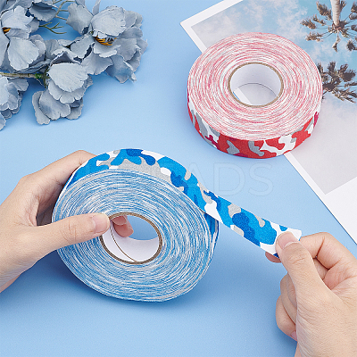 2 Rolls 2 Colors Bockey Masking Tape AJEW-GF0004-36A-1