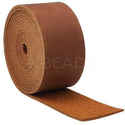 2M Flat AB Grade Cowhide Leather Cord AJEW-WH0479-73F-03-1