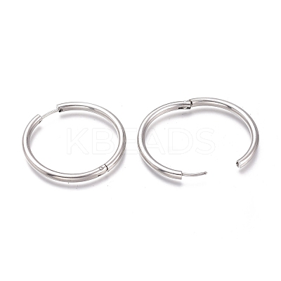 Tarnish Resistant 201 Stainless Steel Huggie Hoop Earrings EJEW-L256-05DT-P-1
