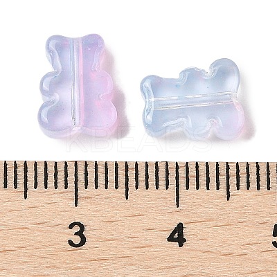Transparent Spray Paint Glass Beads GLAA-Z011-08E-1