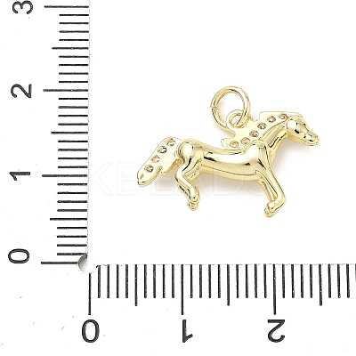 Brass Micro Pave Cubic Zirconia Pendants KK-C156-12G-1