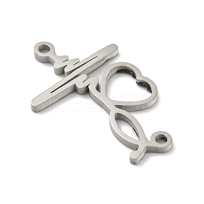 Non-Tarnish 304 Stainless Steel Connector Charms STAS-P344-01P-1