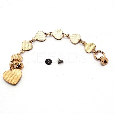 Alloy Enamel Heart Link Chains for DIY Keychains LS-AJEW-WH0188-85B-1