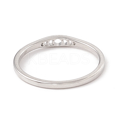 201 Stainless Steel Moon Phase Finger Ring for Women RJEW-A006-06P-1-1