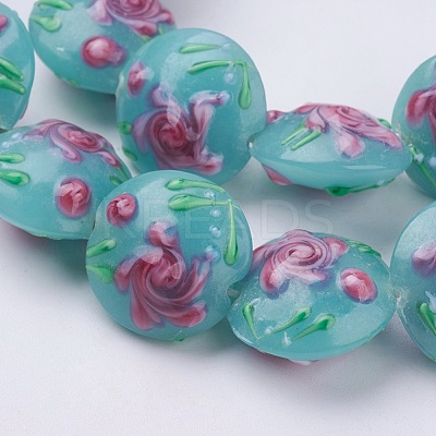 Handmade Bumpy Lampwork Beads Strands LAMP-K027-06-1
