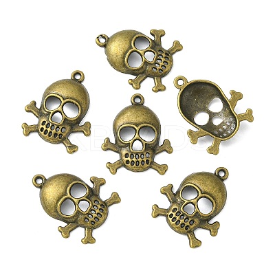 Tibetan Style Pendants for Halloween MLFH20210Y-NF-1
