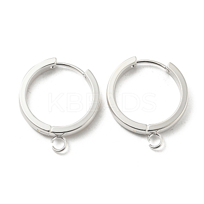 201 Stainless Steel Huggie Hoop Earrings Findings STAS-A167-01P-S-1
