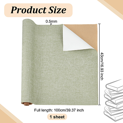 1 Sheet Rectangle Linen Fabric DIY-OC0012-04D-1