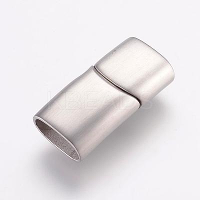 Tarnish Resistant 304 Stainless Steel Magnetic Clasps with Glue-in Ends STAS-K145-25P-1