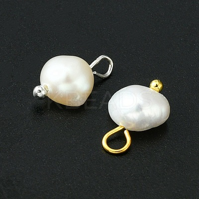12Pcs 2 Styles Natural Cultured Freshwater Pearl Oval Charms FIND-YW0003-57-1