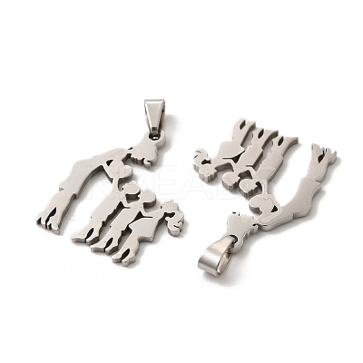 Non-Tarnish Mother's Day/Teachers' Day 201 Stainless Steel Pendants STAS-K251-026P-1