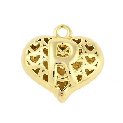 Hollow Brass Pendants for Valentine's Day KK-M289-03R-G-1