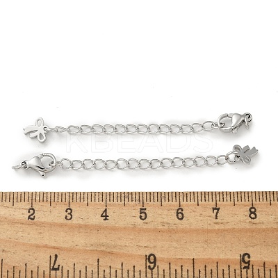 Brass Lobster Clasps & Ends with Chain KK-R120-05P-1