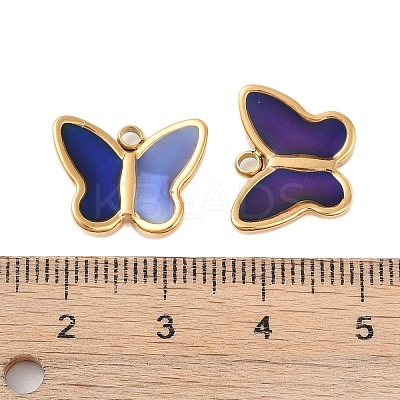 Ion Plating(IP) Temperature Color Change 304 Stainless Steel Enamel Charms STAS-P366-47G-1
