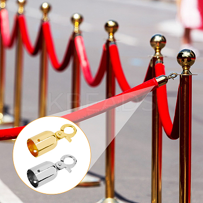 4Pcs 2 Colors Zinc Alloy Cord Ends FIND-FH0008-76-1