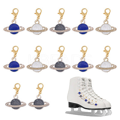 12Pcs 3 Styles Alloy Enamel Pendant HJEW-CA00003-1