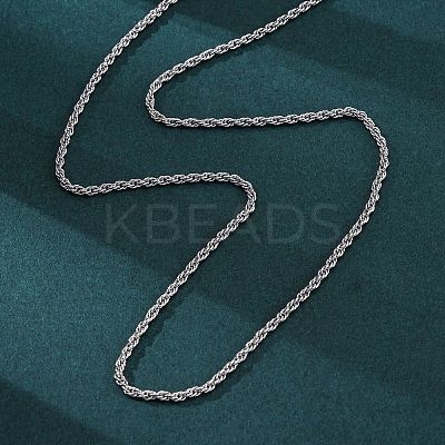 Brass Rope Chains Necklaces for Women NJEW-D302-03P-1