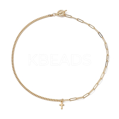 304 Stainless Steel Cross Pendant Necklaces NJEW-JN04617-1